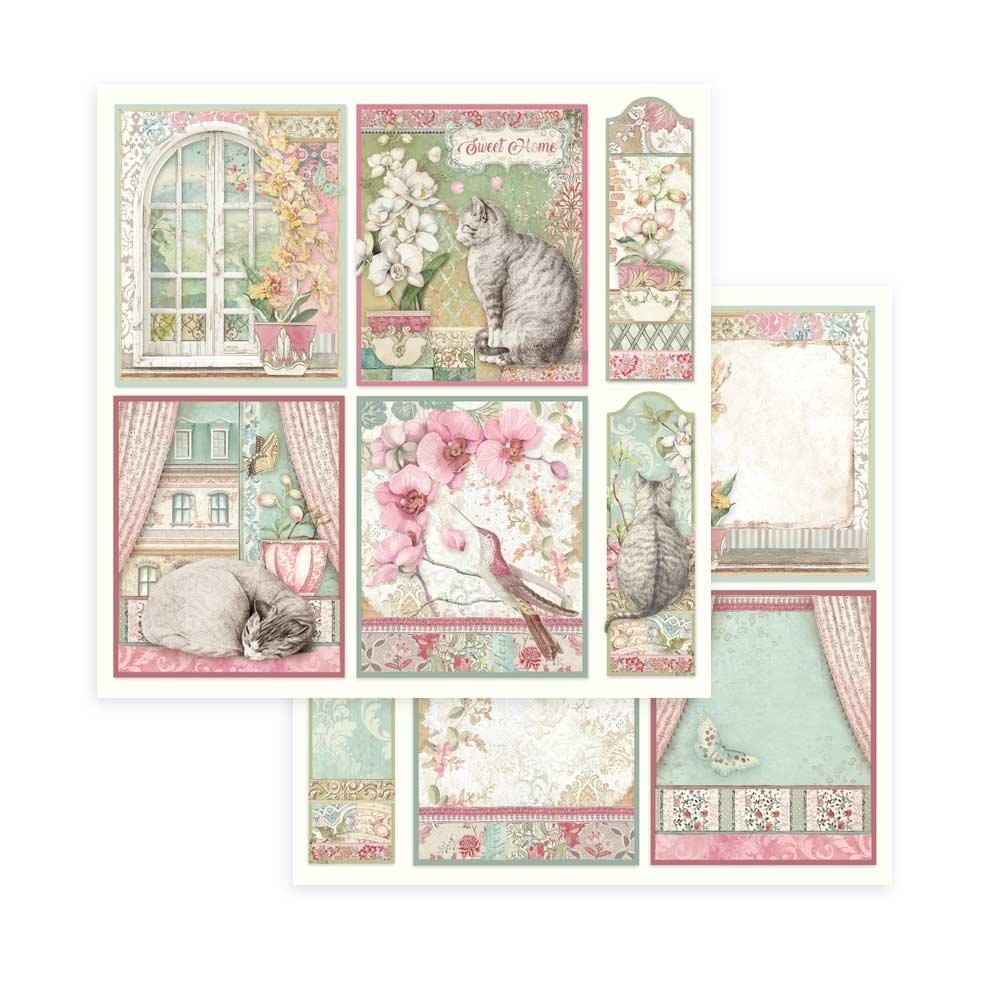 Stamperia Orchids and Cats 8x8 Inch Paper Pack (SBBS26)