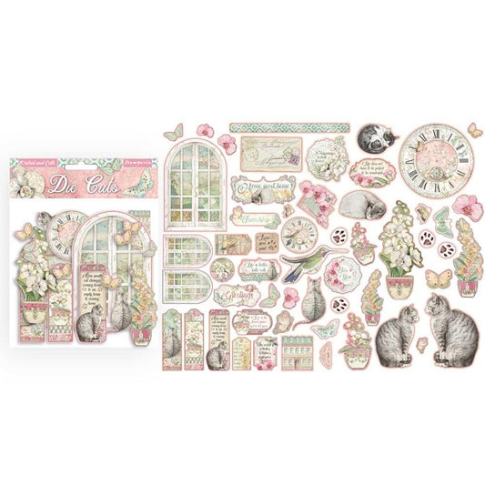 Stamperia Orchids and Cats Die Cuts (DFLDC26)