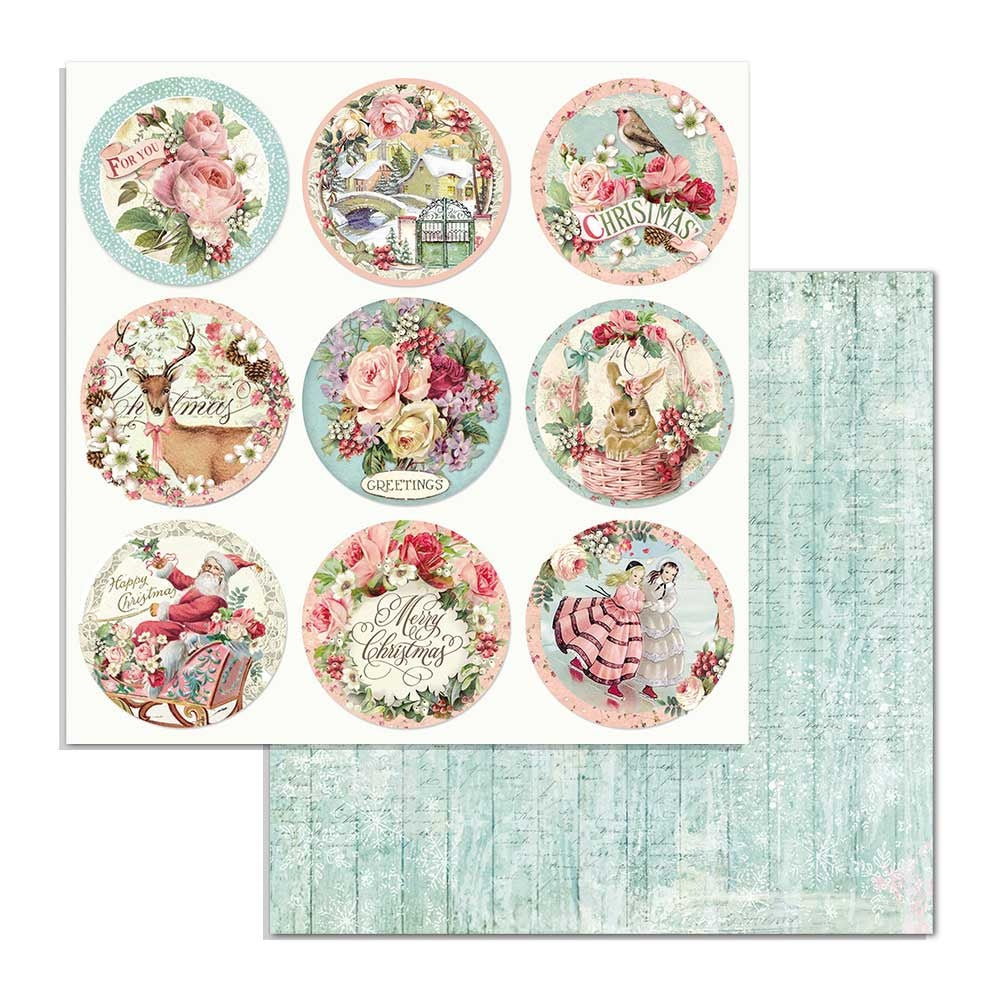 Stamperia Pink Christmas 6x6 Inch Paper Pack (SBBXS07)