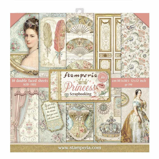 Stamperia Princess 12x12 Inch Paper Pack (SBBL75)