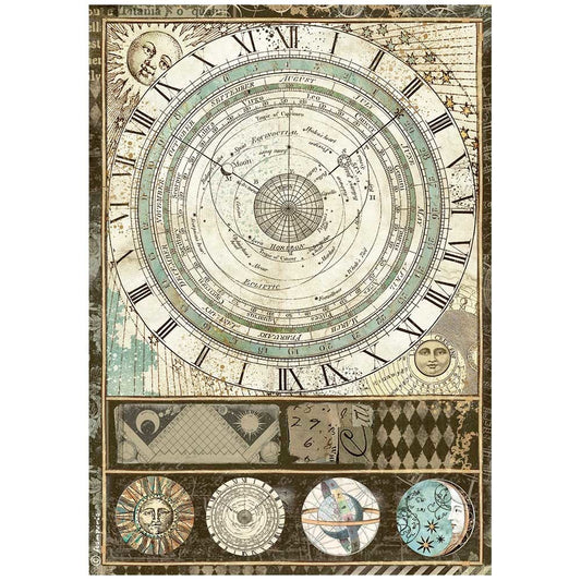 Stamperia Rice Paper A4 Alchemy Astrolabe (DFSA4663)