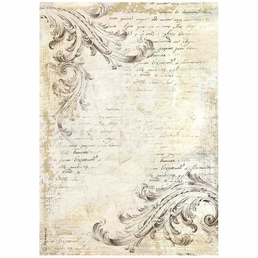 Stamperia Rice Paper A4 Alchemy Background (DFSA4665)