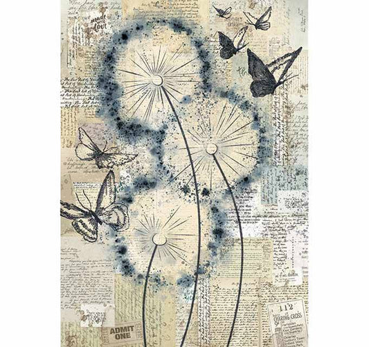 Stamperia Rice Paper A4 Blowing in the Wind DFSA4374 for Decoupage