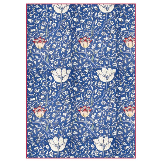 Stamperia Rice Paper A4 Blue Arabesque with Flowers DFSA4300 for Decoupage -|