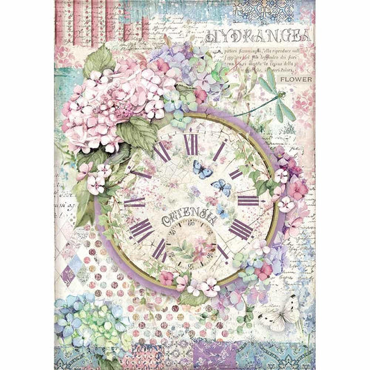 Stamperia Rice Paper A4 Clock (DFSA4468)