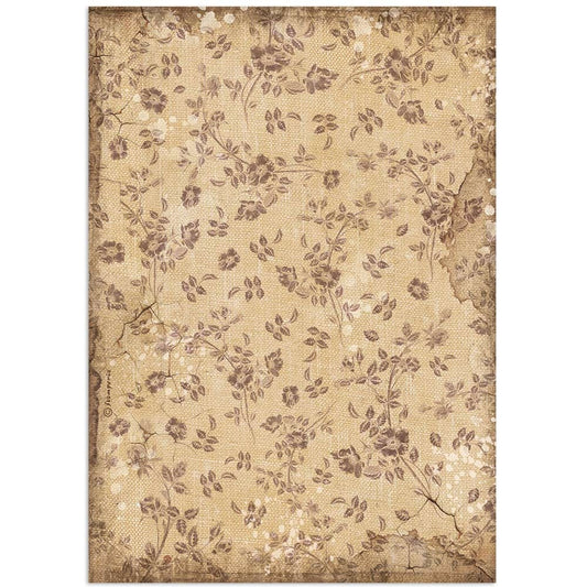 Stamperia Rice Paper A4 Lady Vagabond Lifestyle Floreal Texture (DFSA4652)