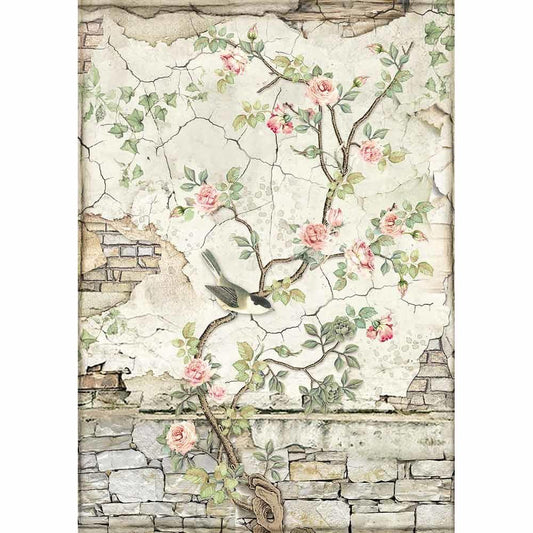 Stamperia Rice Paper A4 Little Bird on Branch (DFSA4446) for Decoupage