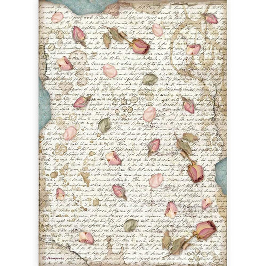Stamperia Rice Paper A4 Passion Petals (DFSA4540)