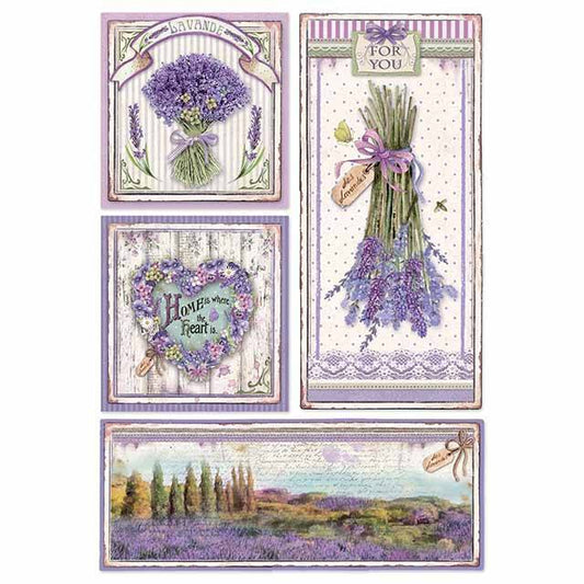 Stamperia Rice Paper A4 Provence Frames DFSA4364 for Decoupage
