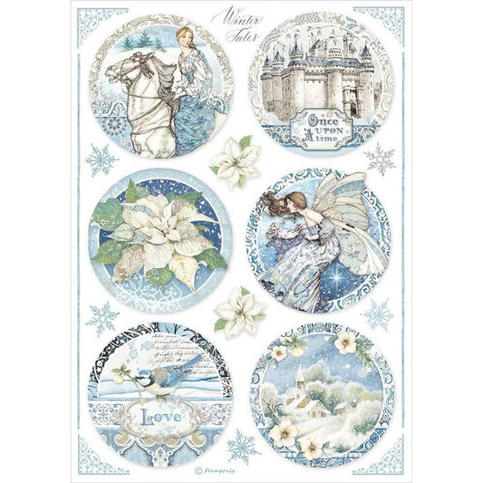 Stamperia Rice Paper A4 Round Castle (DFSA4496) -|