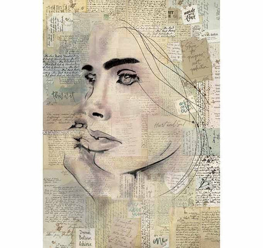 Stamperia Rice Paper A4 Wandering Mind DFSA4375 for Decoupage