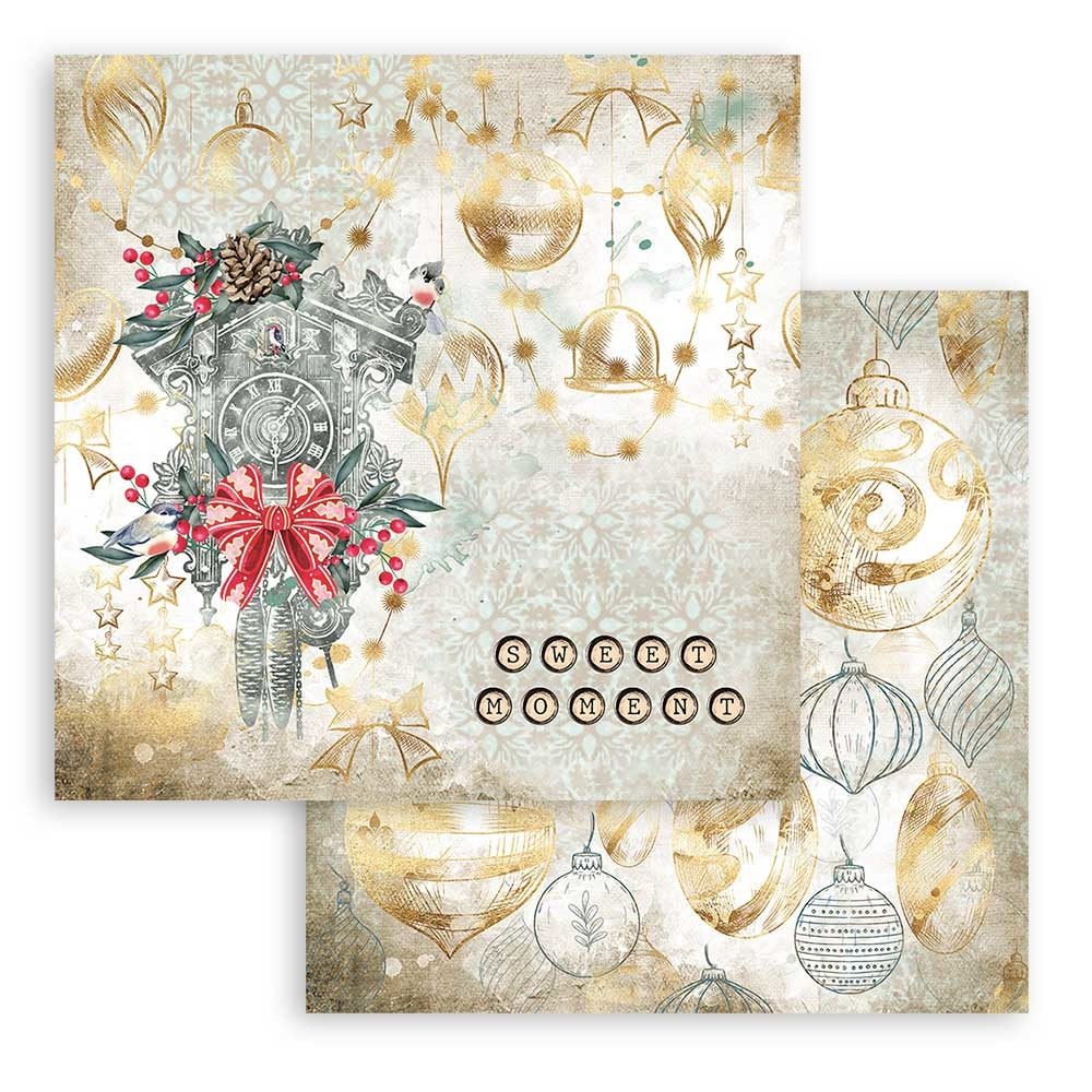 Stamperia Romantic Christmas 12x12 Inch Paper Pack (SBBL96)