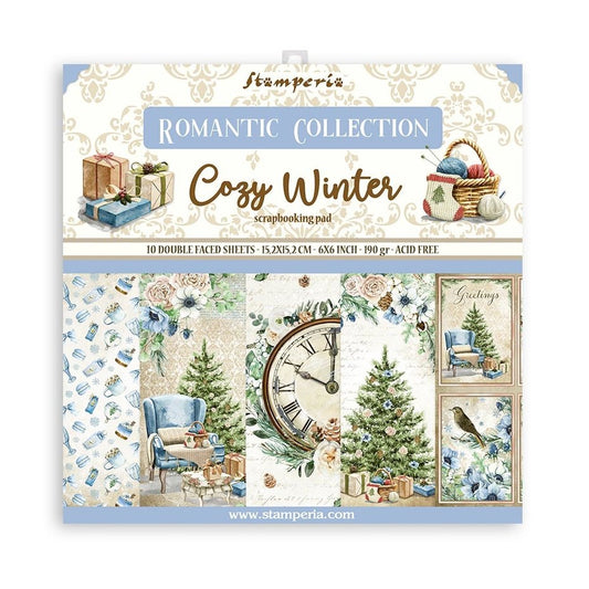 Stamperia Romantic Cozy Winter 6x6 Inch Paper Pack (SBBXS24)