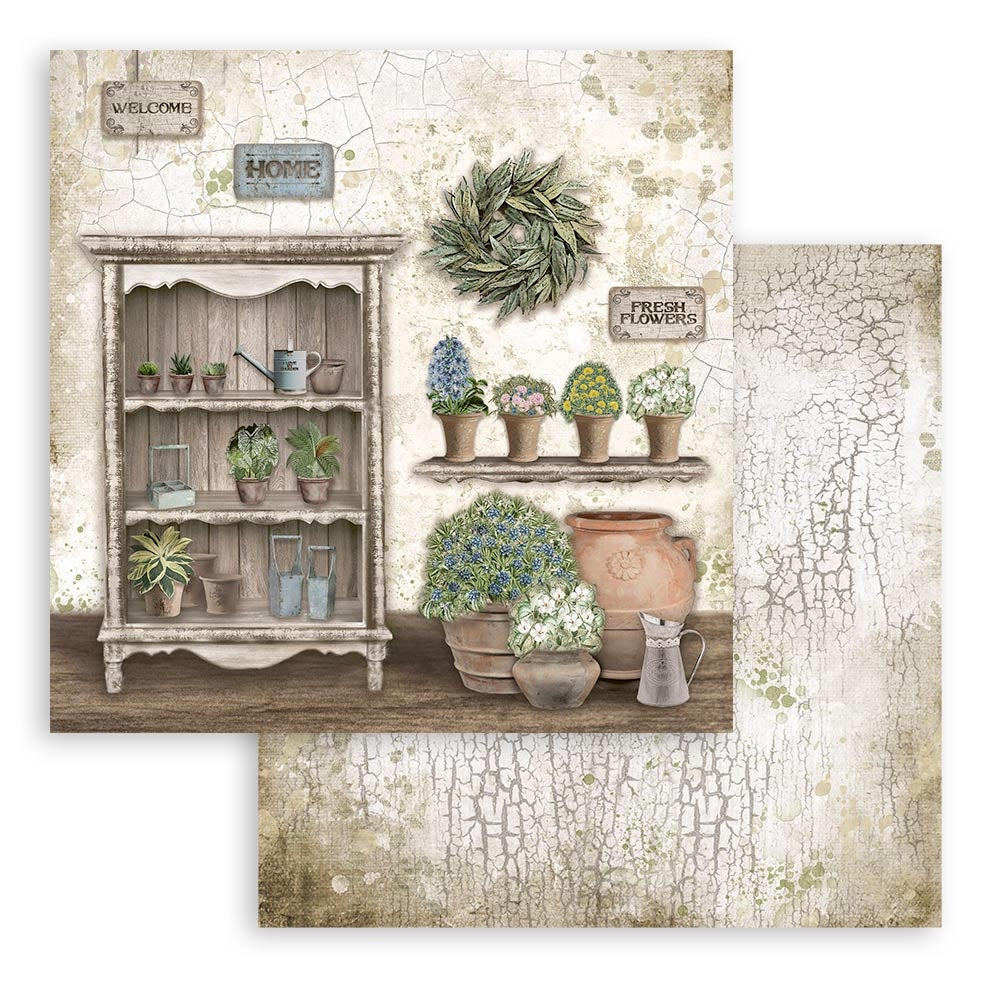 Stamperia Romantic Garden House 8x8 Inch Paper Pack (SBBS54)