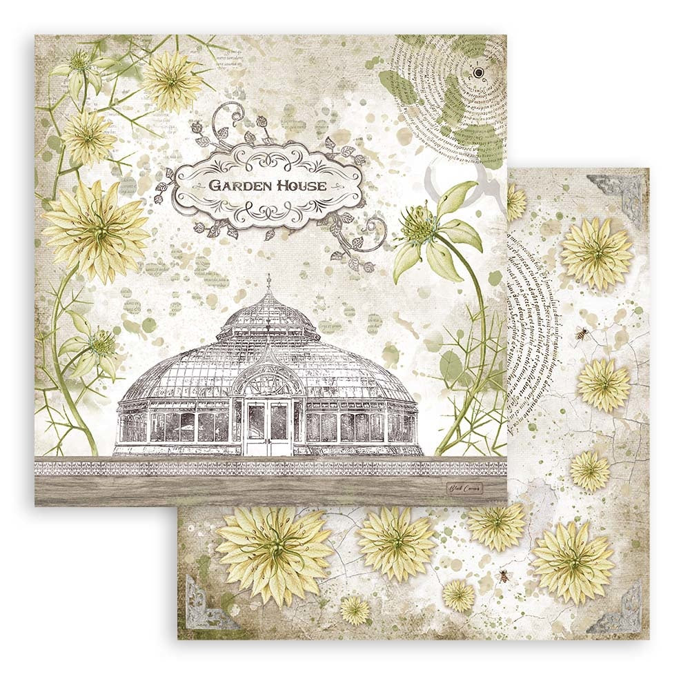 Stamperia Romantic Garden House 8x8 Inch Paper Pack (SBBS54)