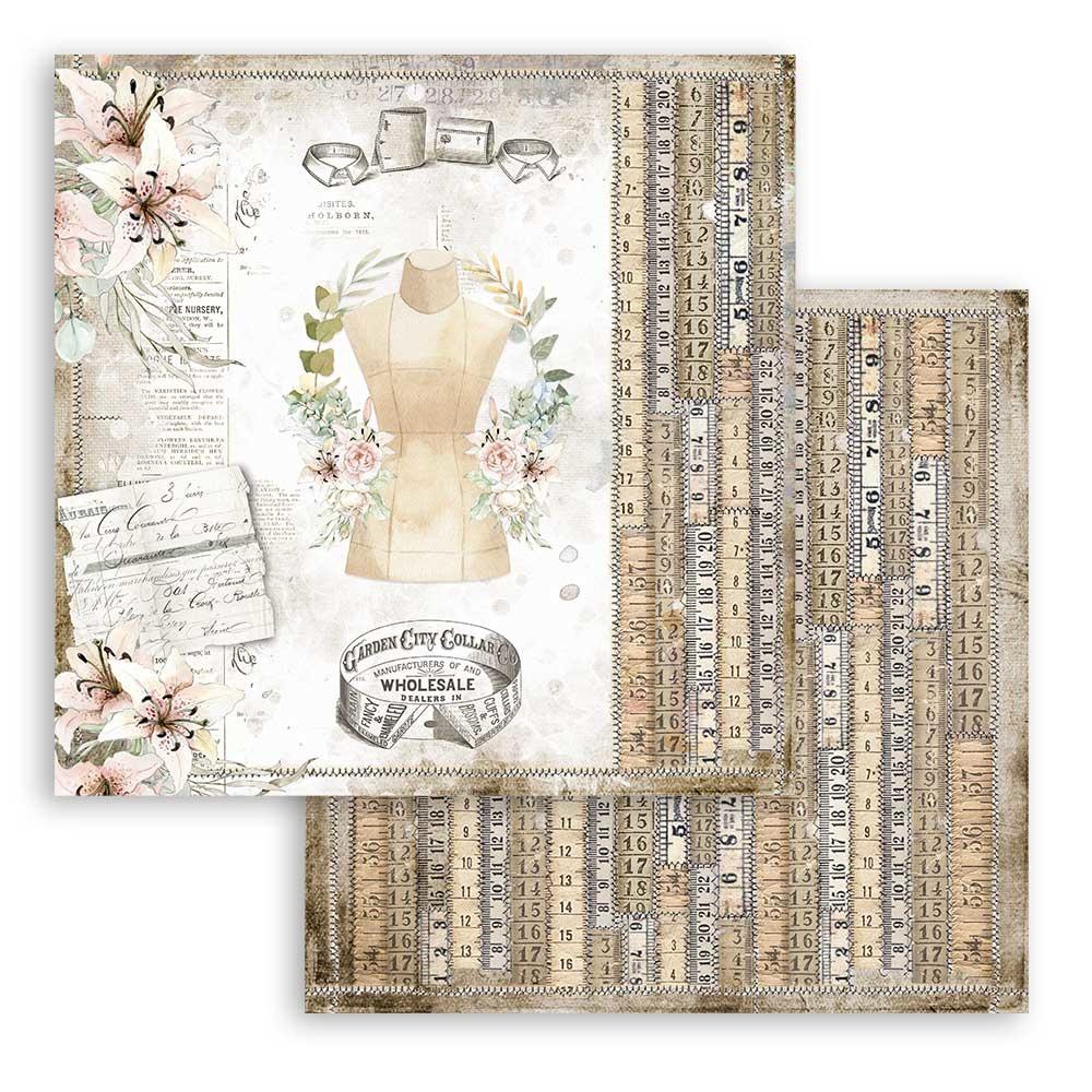 Stamperia Romantic Threads 12x12 Inch Paper Pack (SBBL88)