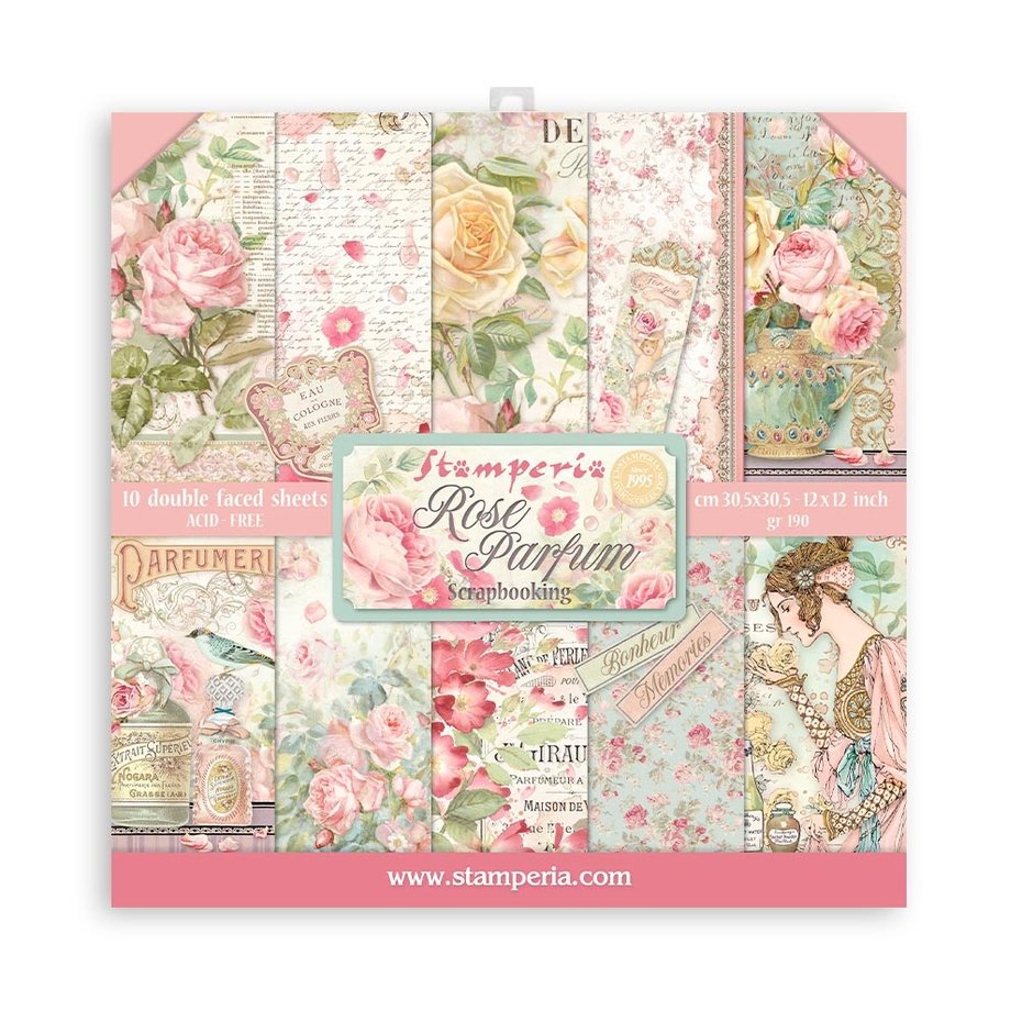 Stamperia Rose Parfum 12x12 Inch Paper Pack (SBBL125)