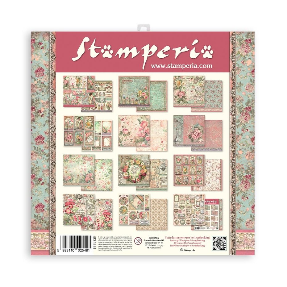 Stamperia Rose Parfum 12x12 Inch Paper Pack (SBBL125)