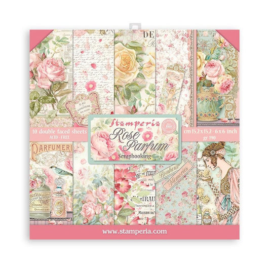 Stamperia Rose Parfum 6x6 Inch Paper Pack (SBBXS26)
