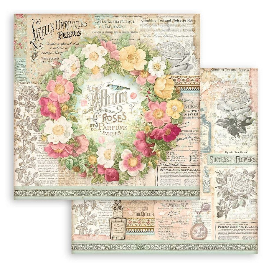 Stamperia Rose Parfum 6x6 Inch Paper Pack (SBBXS26)