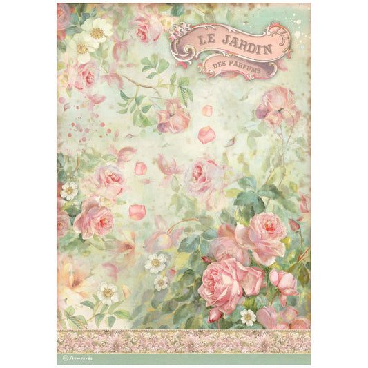 Stamperia Rice Paper A4 Le Jardin des Parfums (DFSA4737)