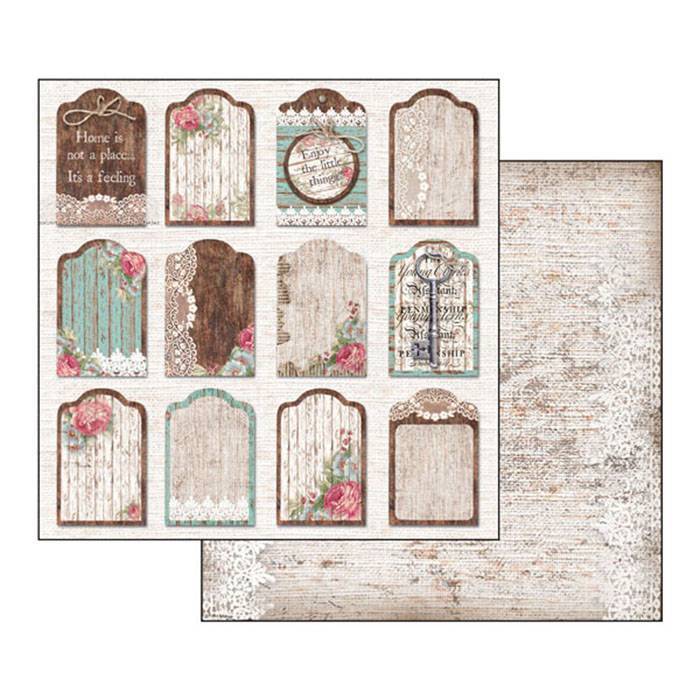 Stamperia Roses & Laces 12x12 Inch Paper Pack SBBL25 for Scrapbooking