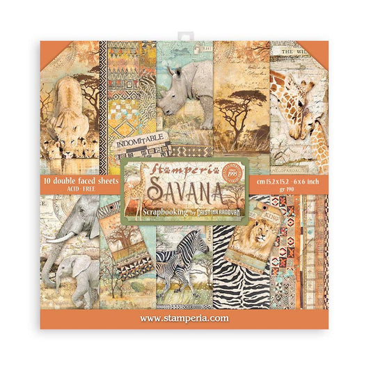 Stamperia Savana 6x6 Inch Paper Pack (SBBXS11)