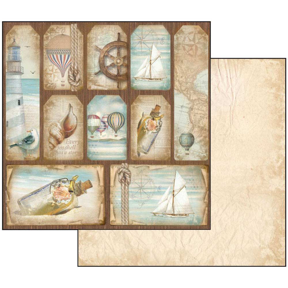 Stamperia Sea Land 12x12 Inch Paper Pack SBBL37