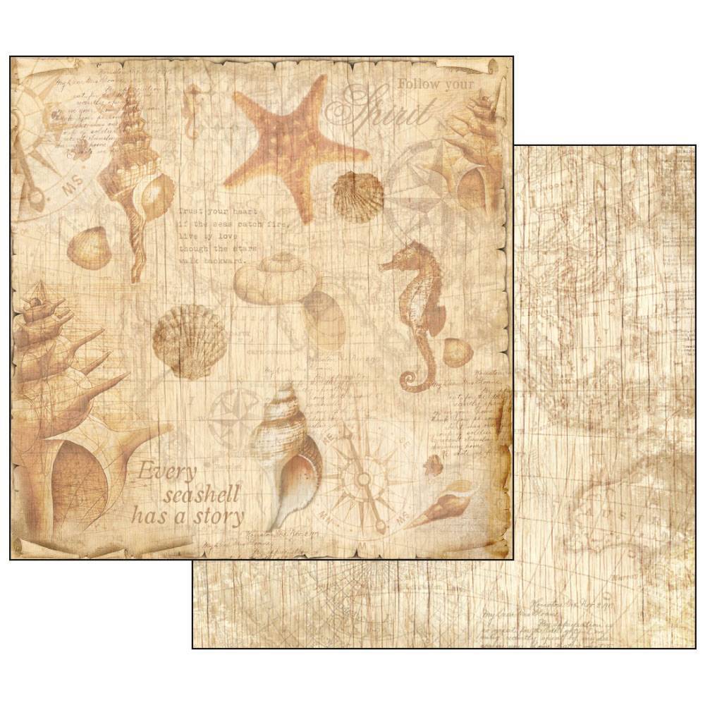 Stamperia Sea Land 12x12 Inch Paper Pack SBBL37