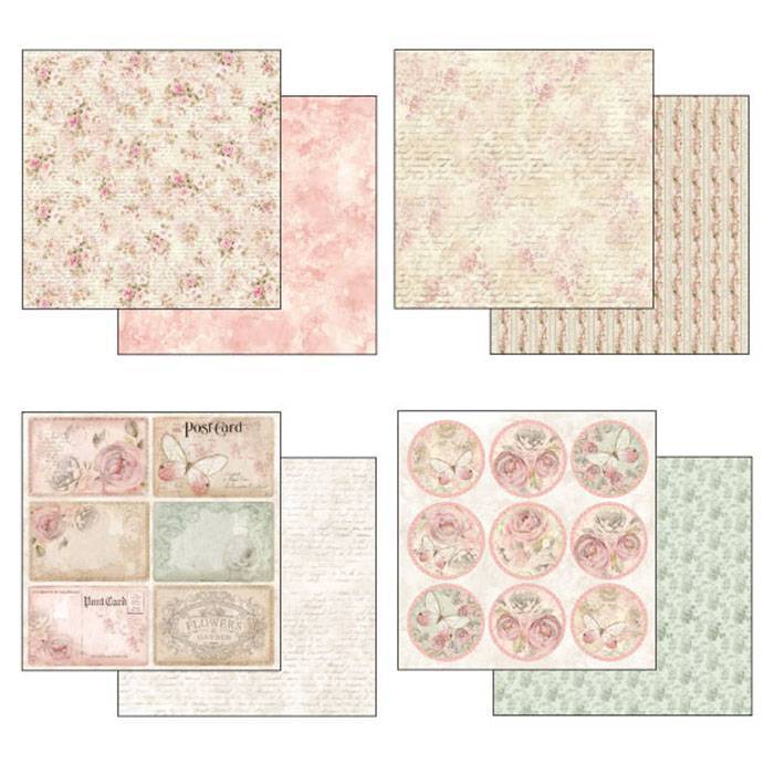 Stamperia Shabby Rose 12x12 Inch Paper Pack SBBL12
