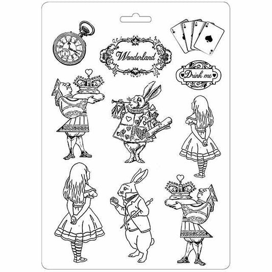 Stamperia Soft Maxi Mould Alice in Wonderland Drink Me (K3PTA454) -|