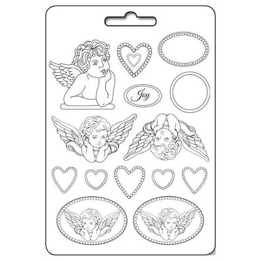 Stamperia Soft Maxi Moulds Angels & Hearts (K3PTA431)