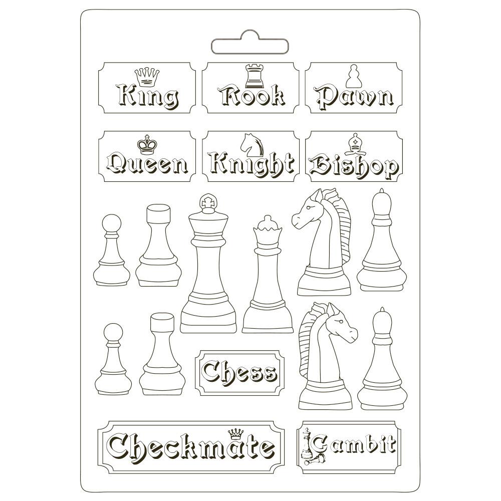 Stamperia Soft Mould A4 Alice Chessboard (K3PTA4507)