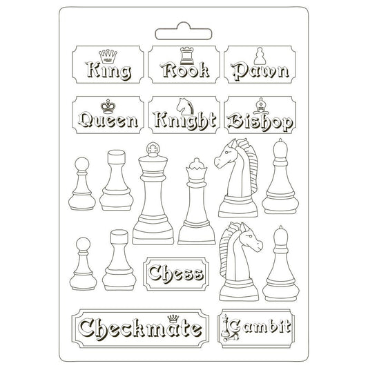 Stamperia Soft Mould A4 Alice Chessboard (K3PTA4507)