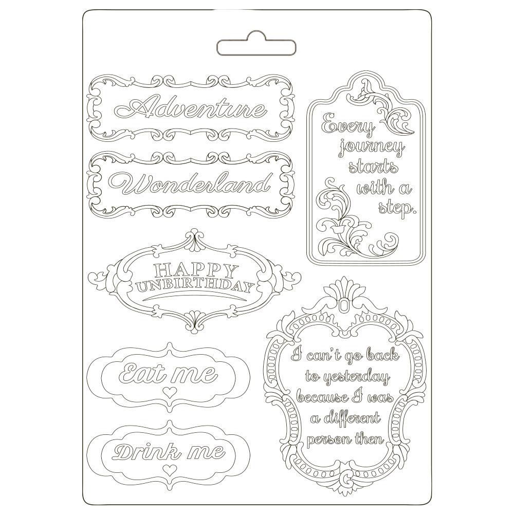 Stamperia Soft Mould A5 Alice in Wonderland Plates (K3PTA590)