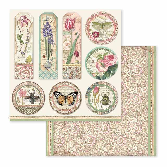 Stamperia Spring Botanic 12x12 Inch Paper Pack SBBL50 for Scrapbooking