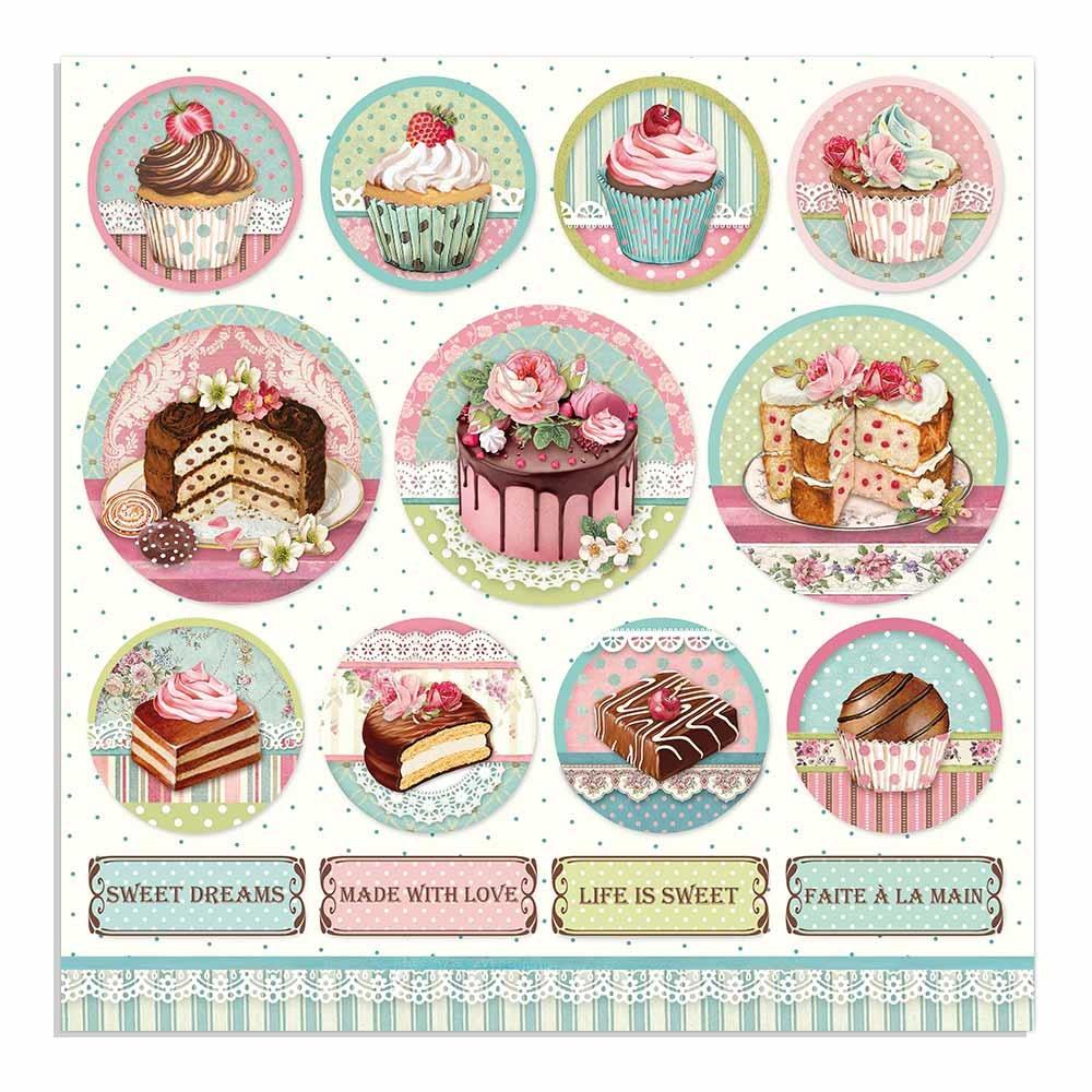 Stamperia Sweety Mini Cake Rounds Decoupage Napkin (SBB737)