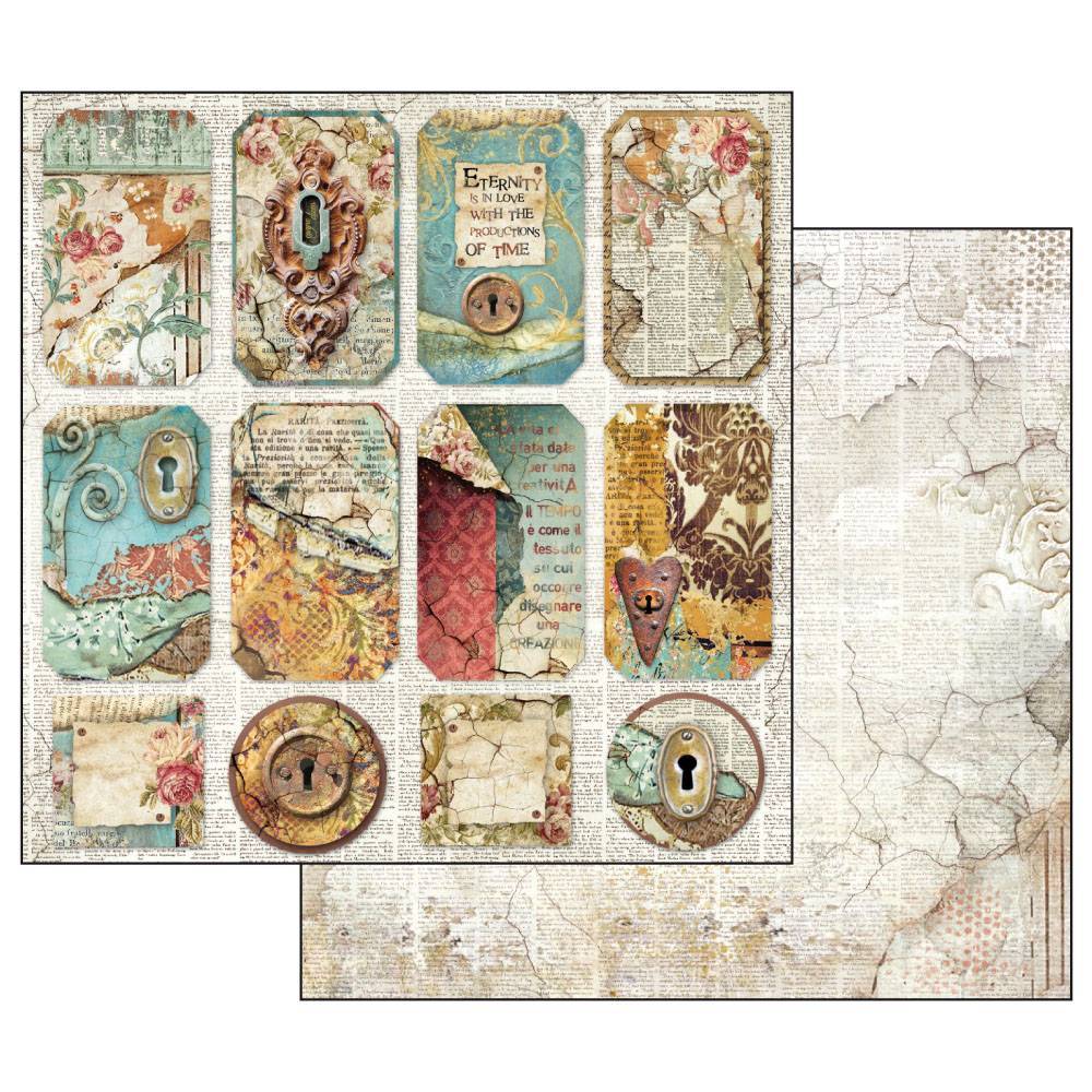 Stamperia Time is an Illusion 12x12 Inch Paper Pad SBBL33 for Scrapbooking