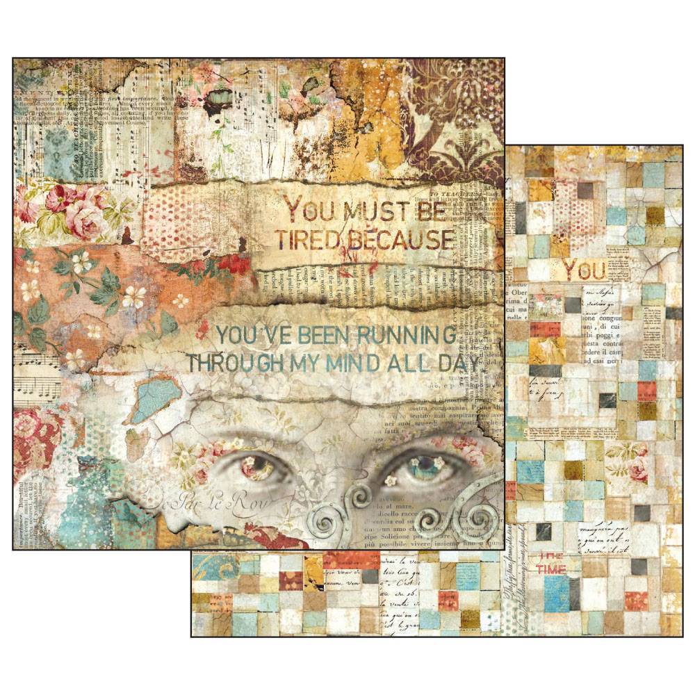 Stamperia Time is an Illusion 12x12 Inch Paper Pad SBBL33 for Scrapbooking