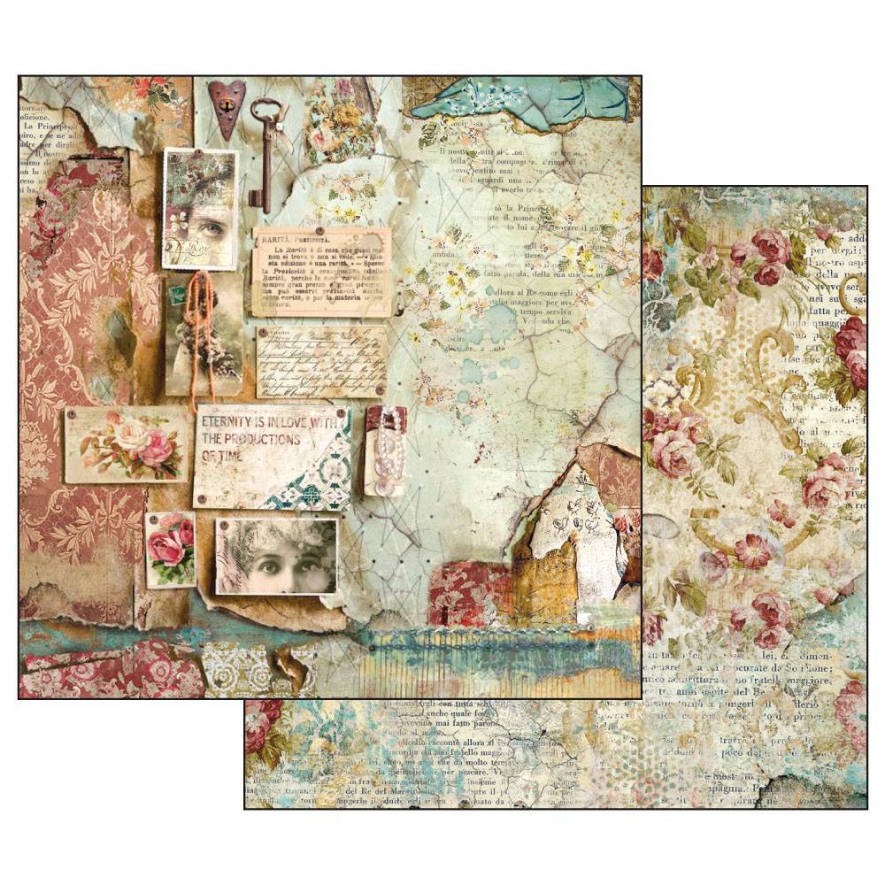 Stamperia Time is an Illusion 12x12 Inch Paper Pad SBBL33 for Scrapbooking