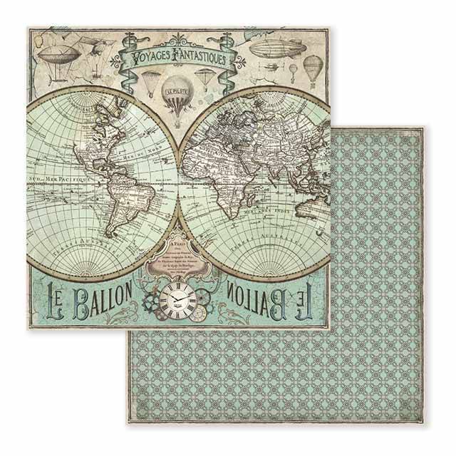 Stamperia Voyages Fantastiques 12x12 Inch Paper Pack SBBL53