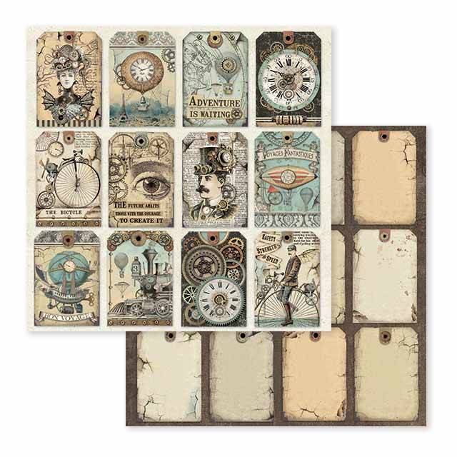 Stamperia Voyages Fantastiques 12x12 Inch Paper Pack SBBL53