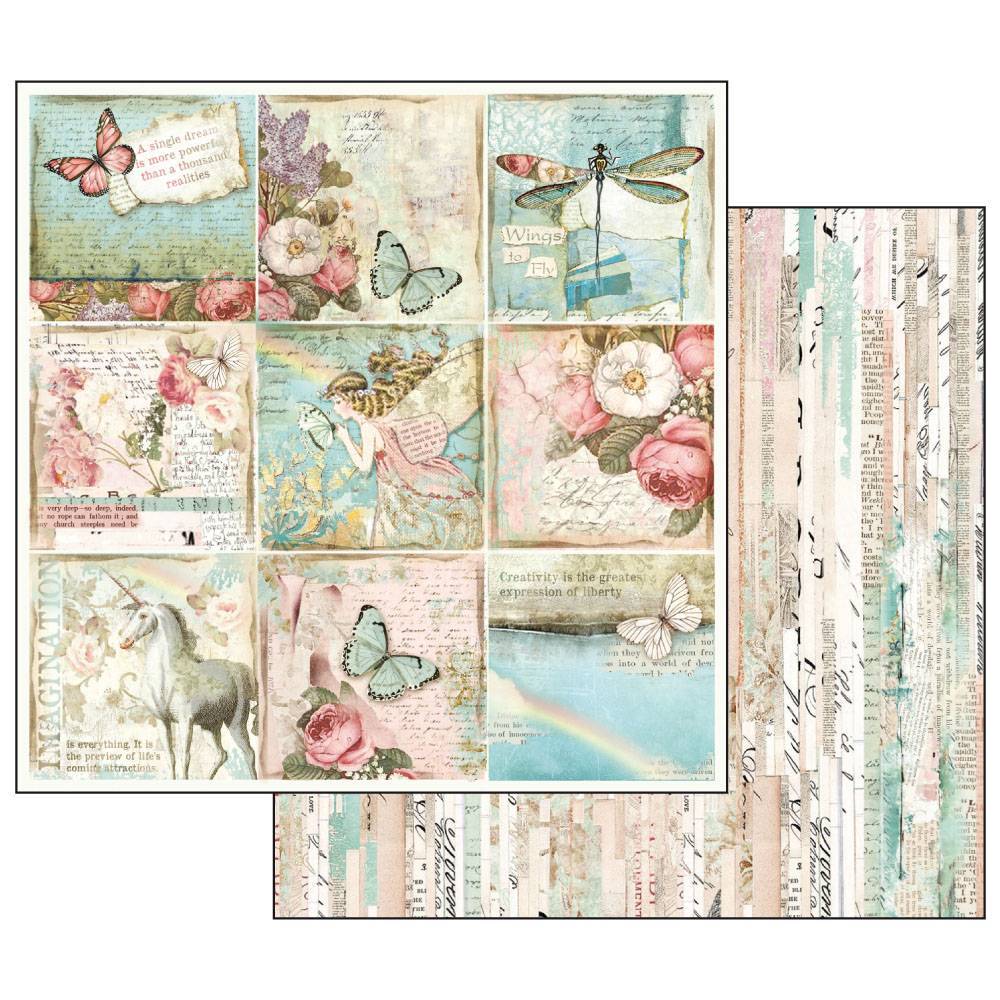 Stamperia Wonderland 12x12 Inch Paper Pack SBBL38 for Scrapbooking