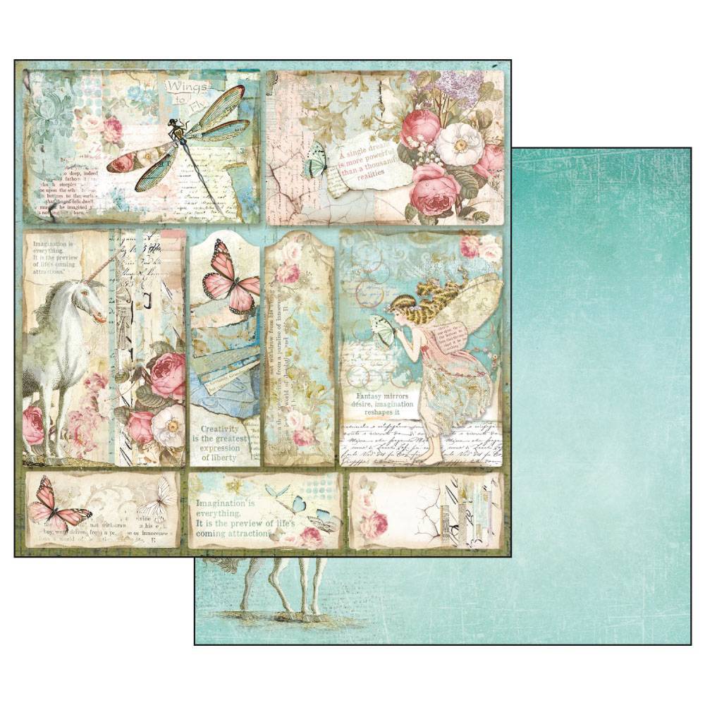 Stamperia Wonderland 12x12 Inch Paper Pack SBBL38 for Scrapbooking
